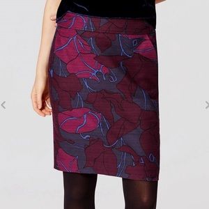 LOFT Floral Pencil Skirt